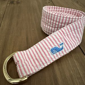 Vineyard Vines Stripe Logo D Ring Belt Kids M